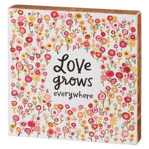 Primitives by Kathy “Love Grows Everywhere” Block Sign